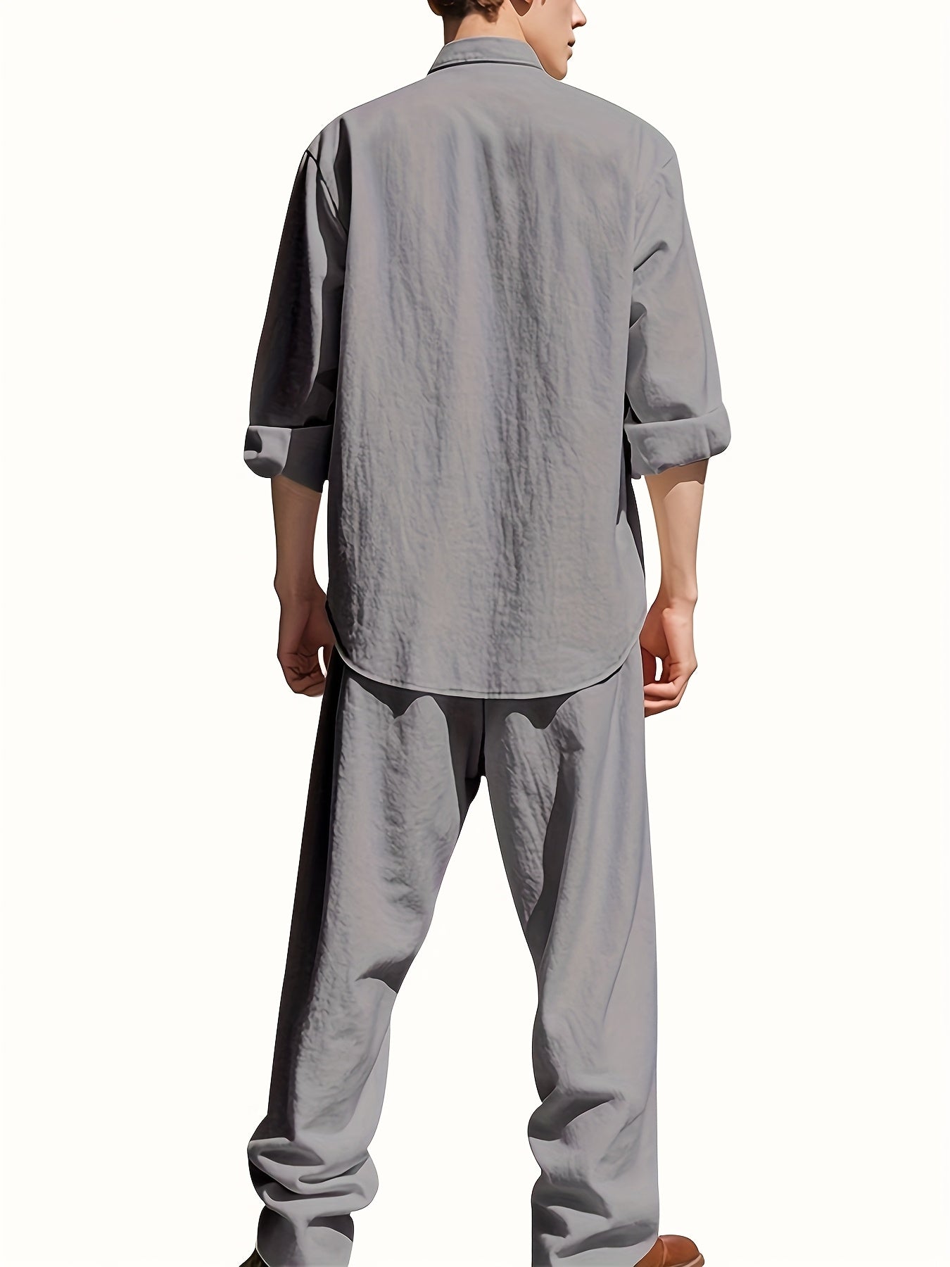 Owen Men's Casual Linen Set – view 10