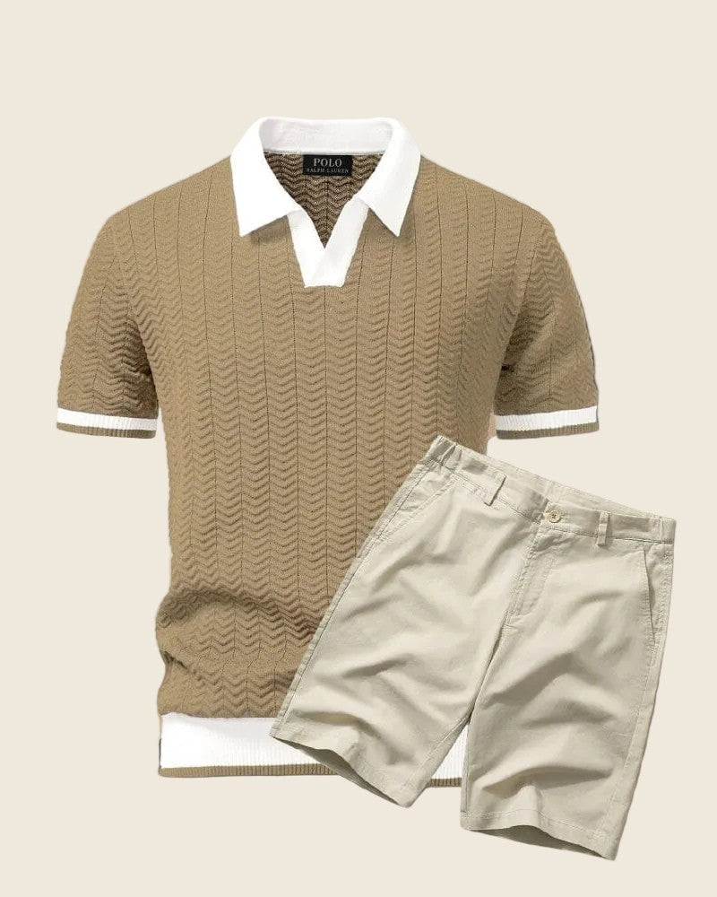 Men's Old Money Polo Shirt & Shorts Set – view 2