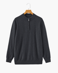 Men's 100% Cashmere Ribbed Half-Zip Jumper – view 3