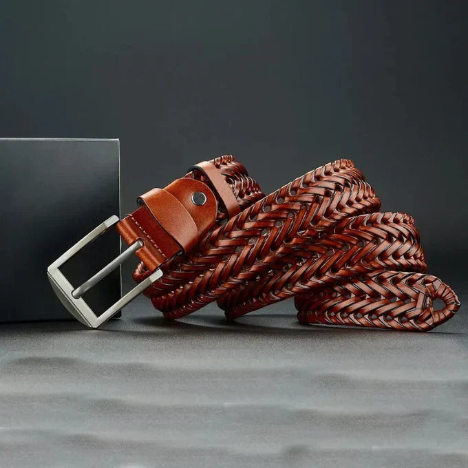 Men's Handcrafted Braided Leather Belt – view 3