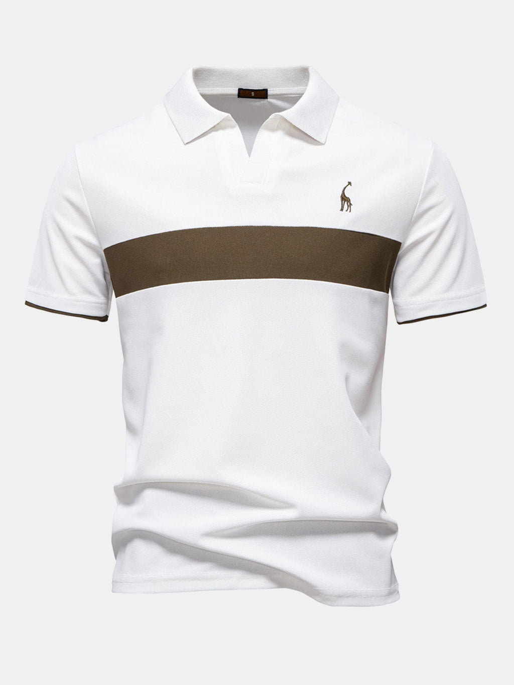 Men's Contrast Piqué V-Neck Polo Shirt – Belgravia Wear