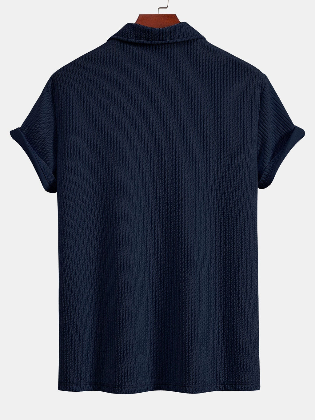 Men's Textured V-Neck Polo & Shorts Set – view 15