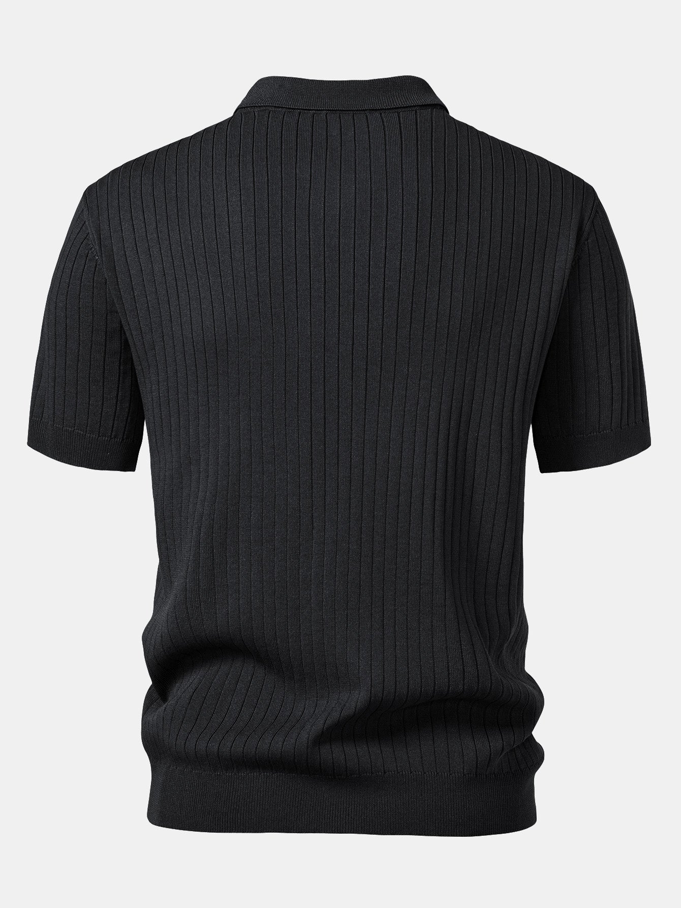 Men's Striped V-Neck Knit Polo Shirt – view 8