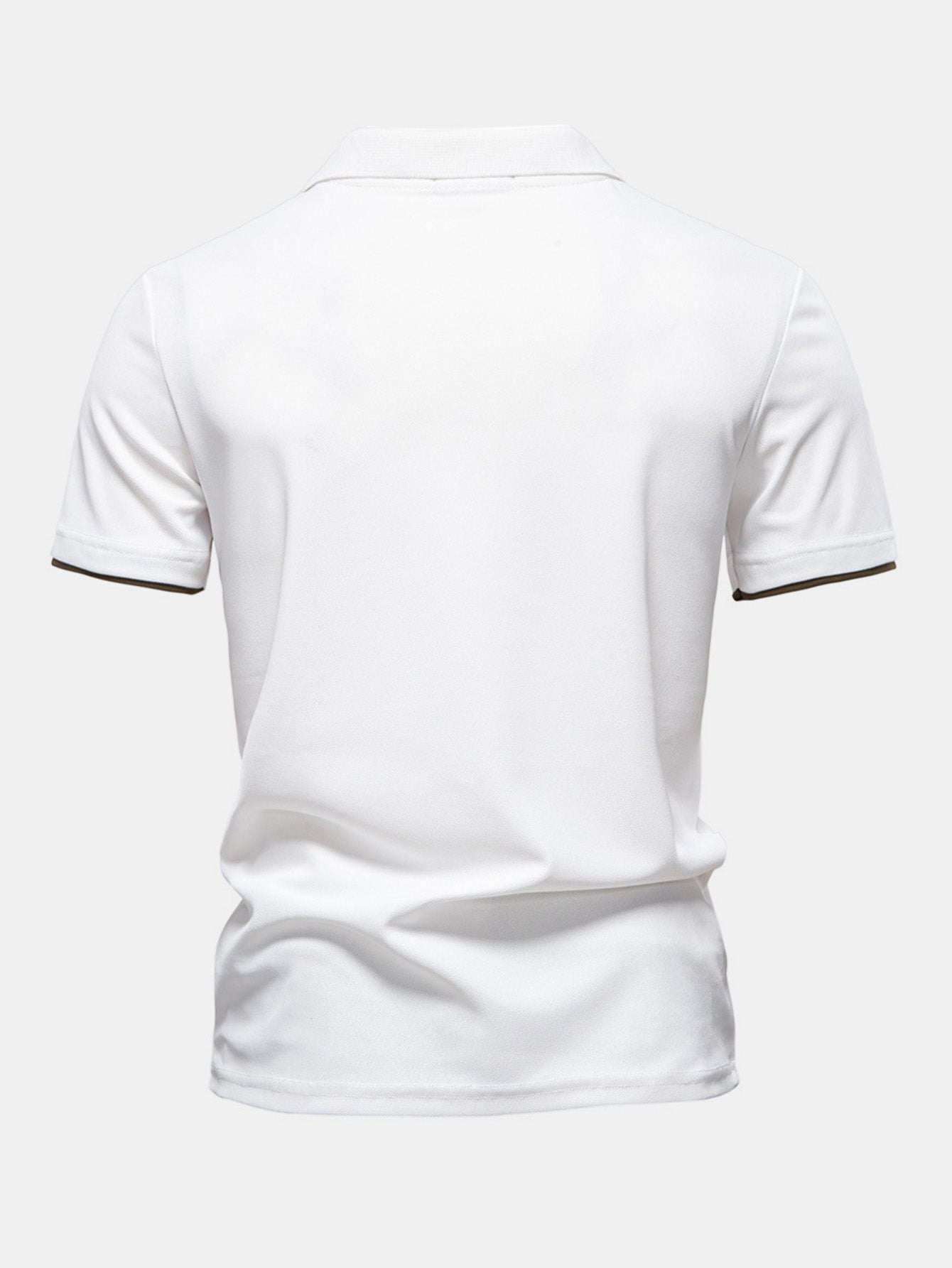 Men's Contrast Piqué V-Neck Polo Shirt – view 2