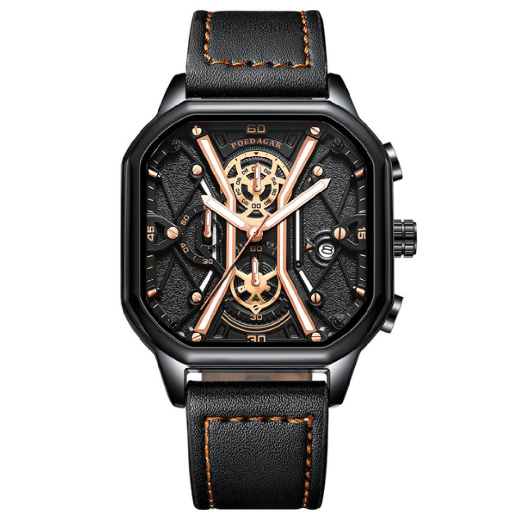 Regal Elegance Men's Leather Strap Watch – view 2