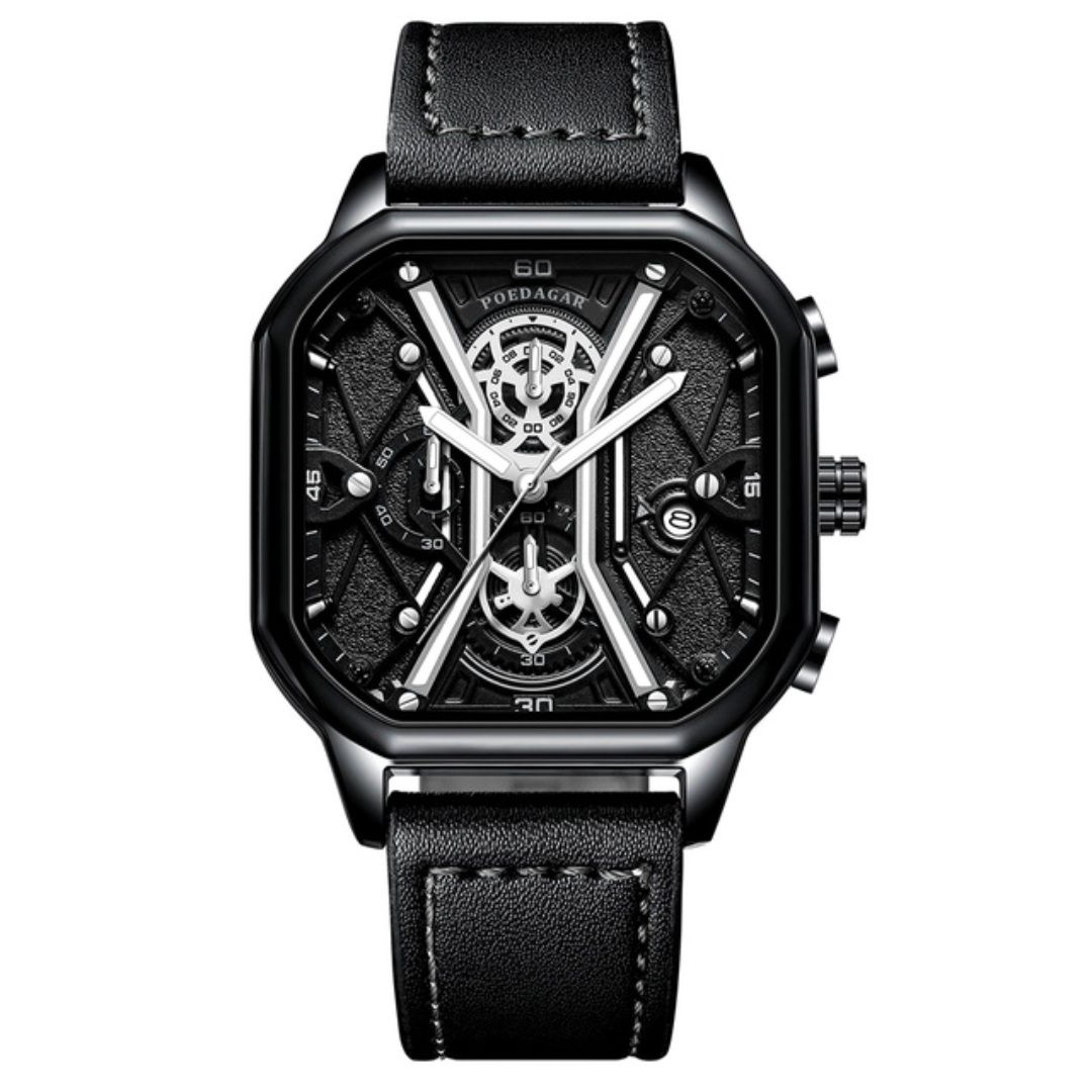 Regal Elegance Men's Leather Strap Watch – Belgravia Wear