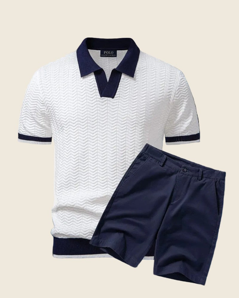 Men's Old Money Polo Shirt & Shorts Set – view 3