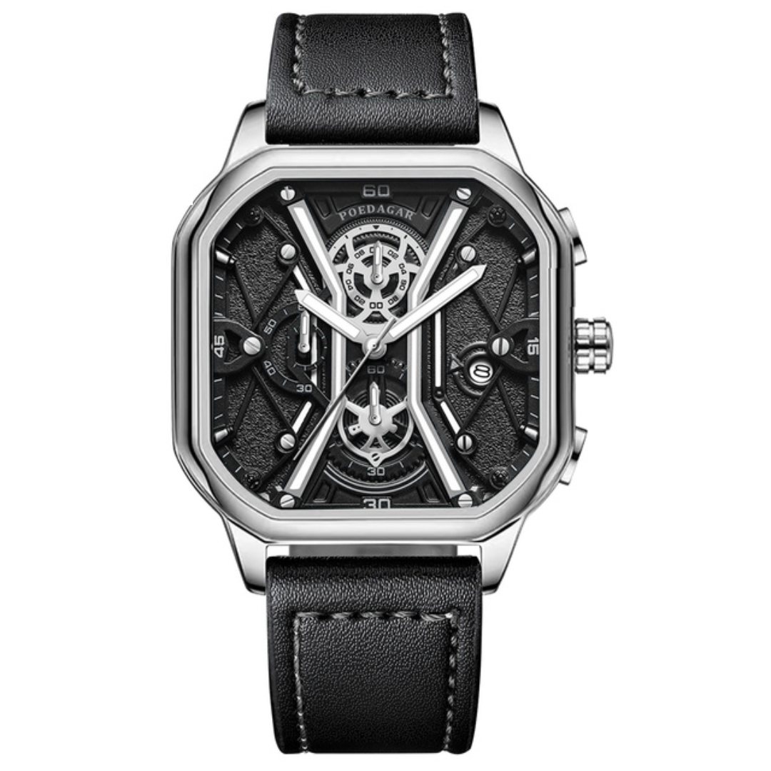 Regal Elegance Men's Leather Strap Watch – view 3
