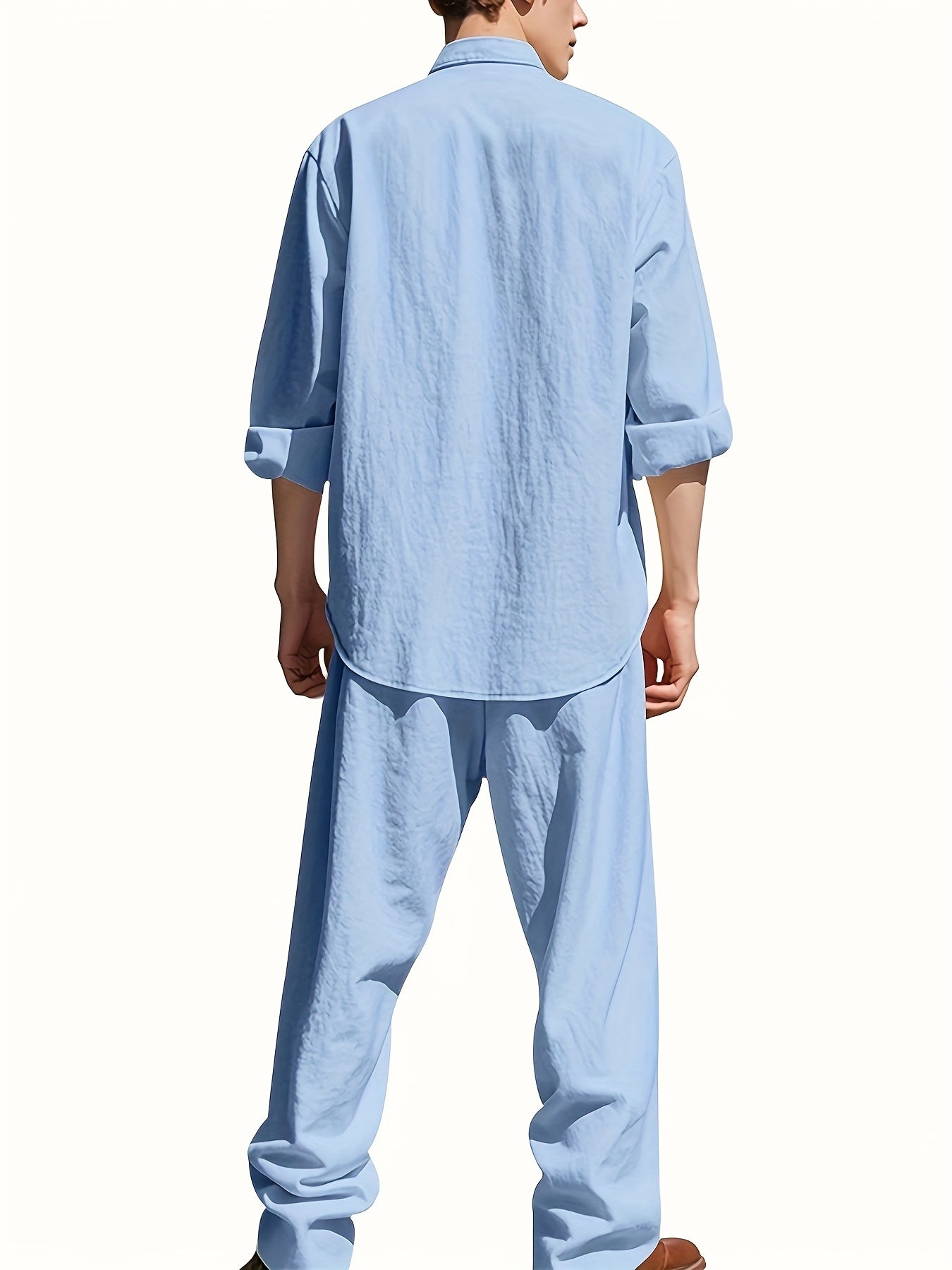 Owen Men's Casual Linen Set – view 8