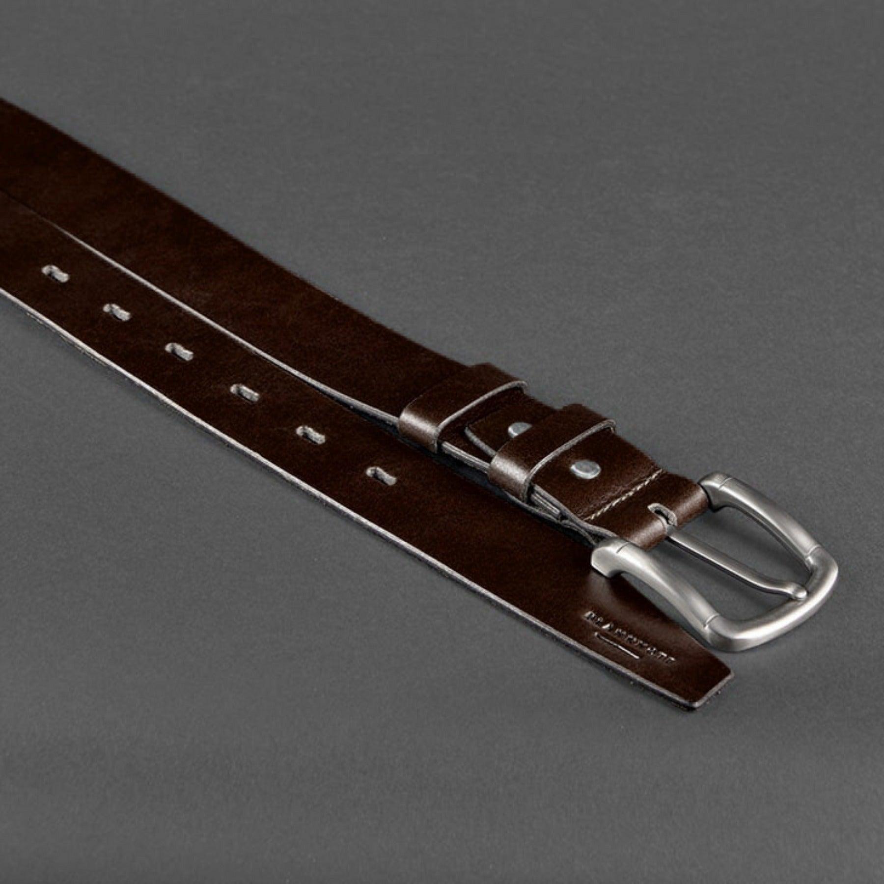 Men's Handmade Brown Leather Jeans Belt – view 4