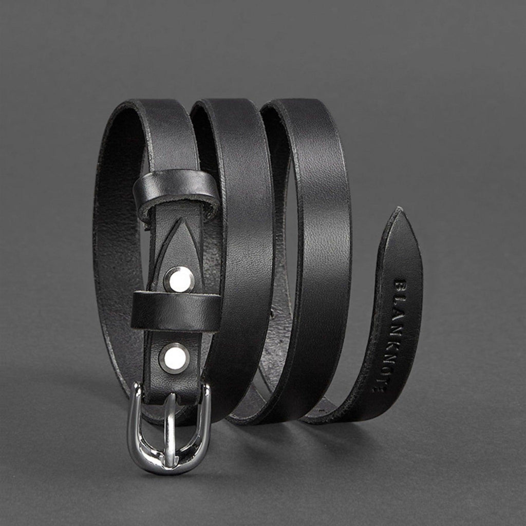 Handmade Narrow Leather Belt – view 3