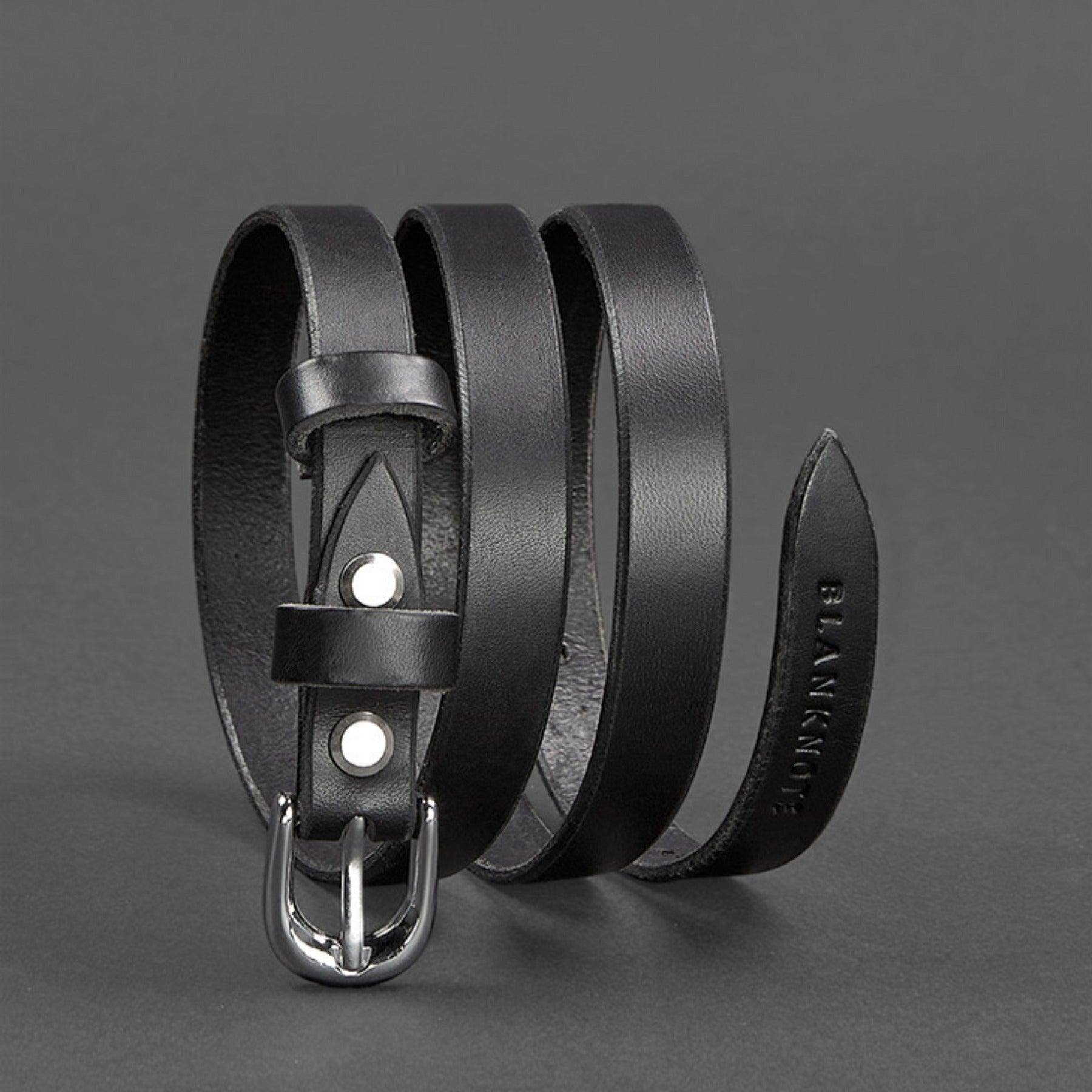 Handmade Narrow Leather Belt – view 3