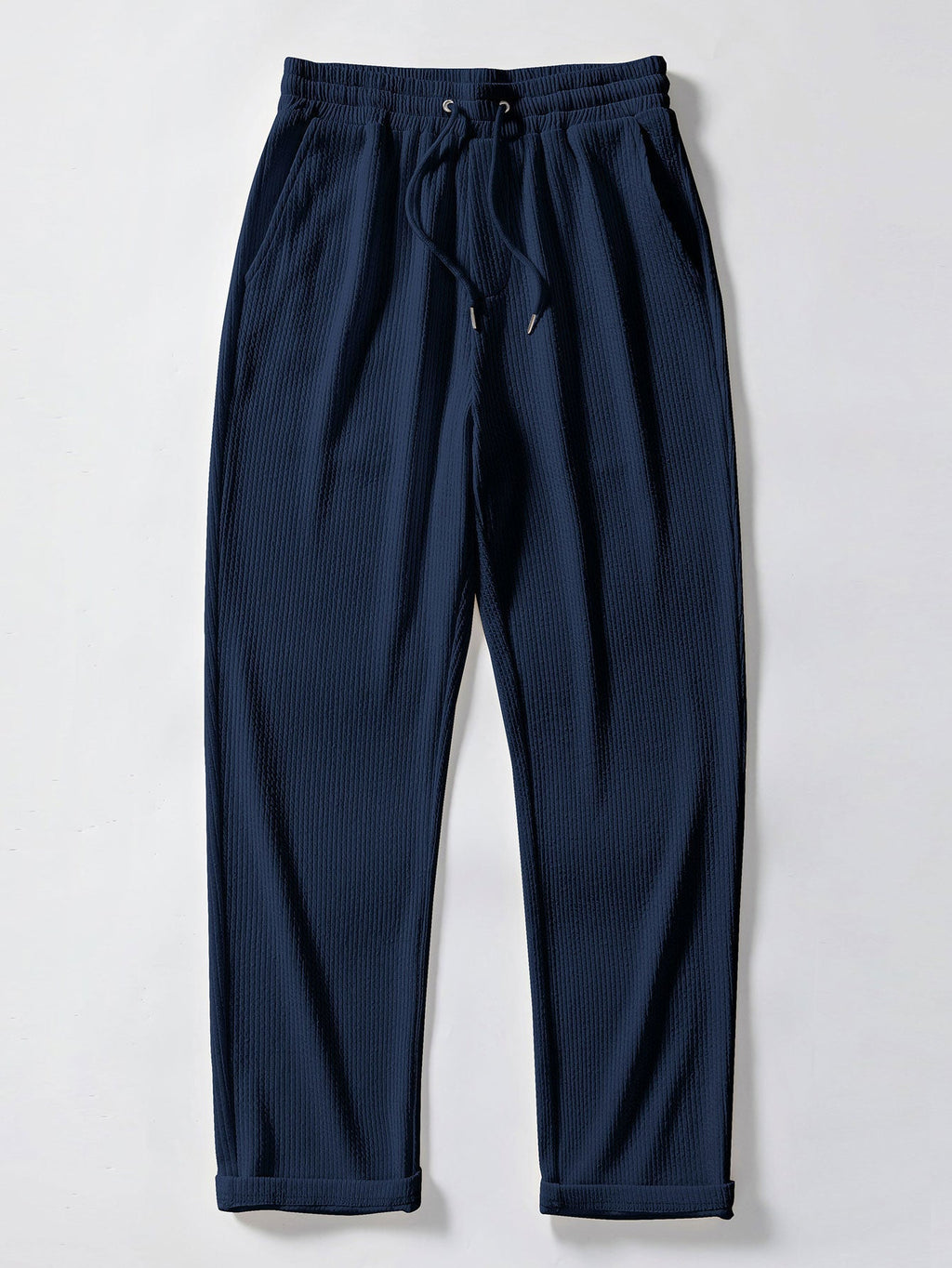 Men's Textured V-Neck Polo & Trousers Set – view 18