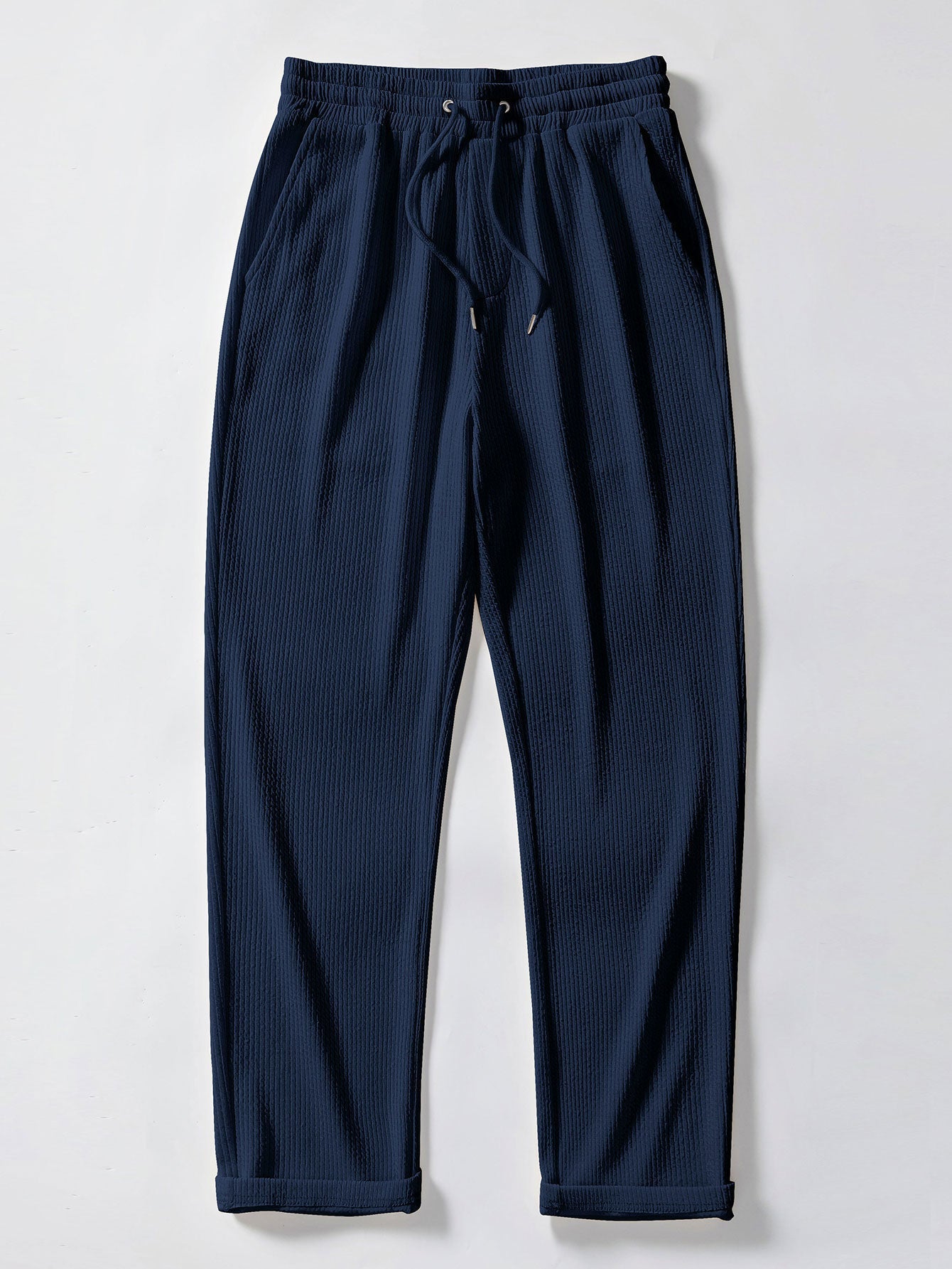 Men's Textured V-Neck Polo & Trousers Set – view 18