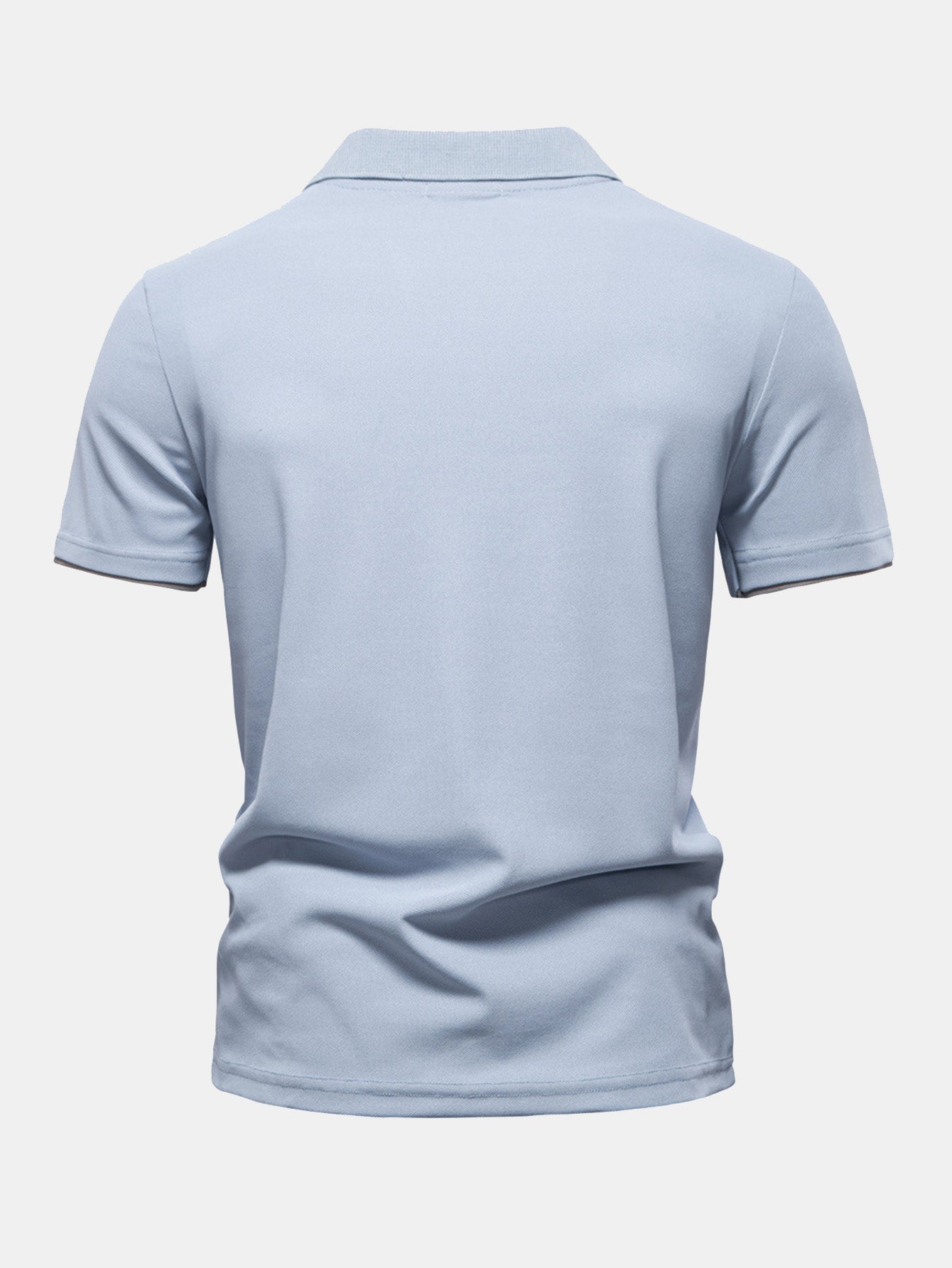 Men's Contrast Piqué V-Neck Polo Shirt – view 8