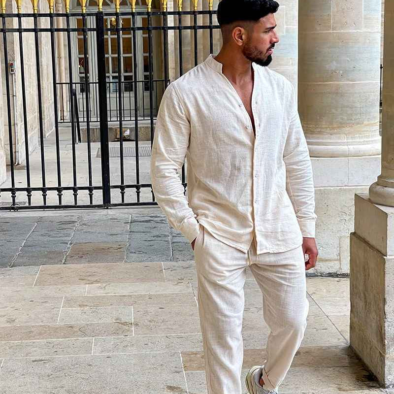Theo Men's Linen Co-Ord Set – Belgravia Wear