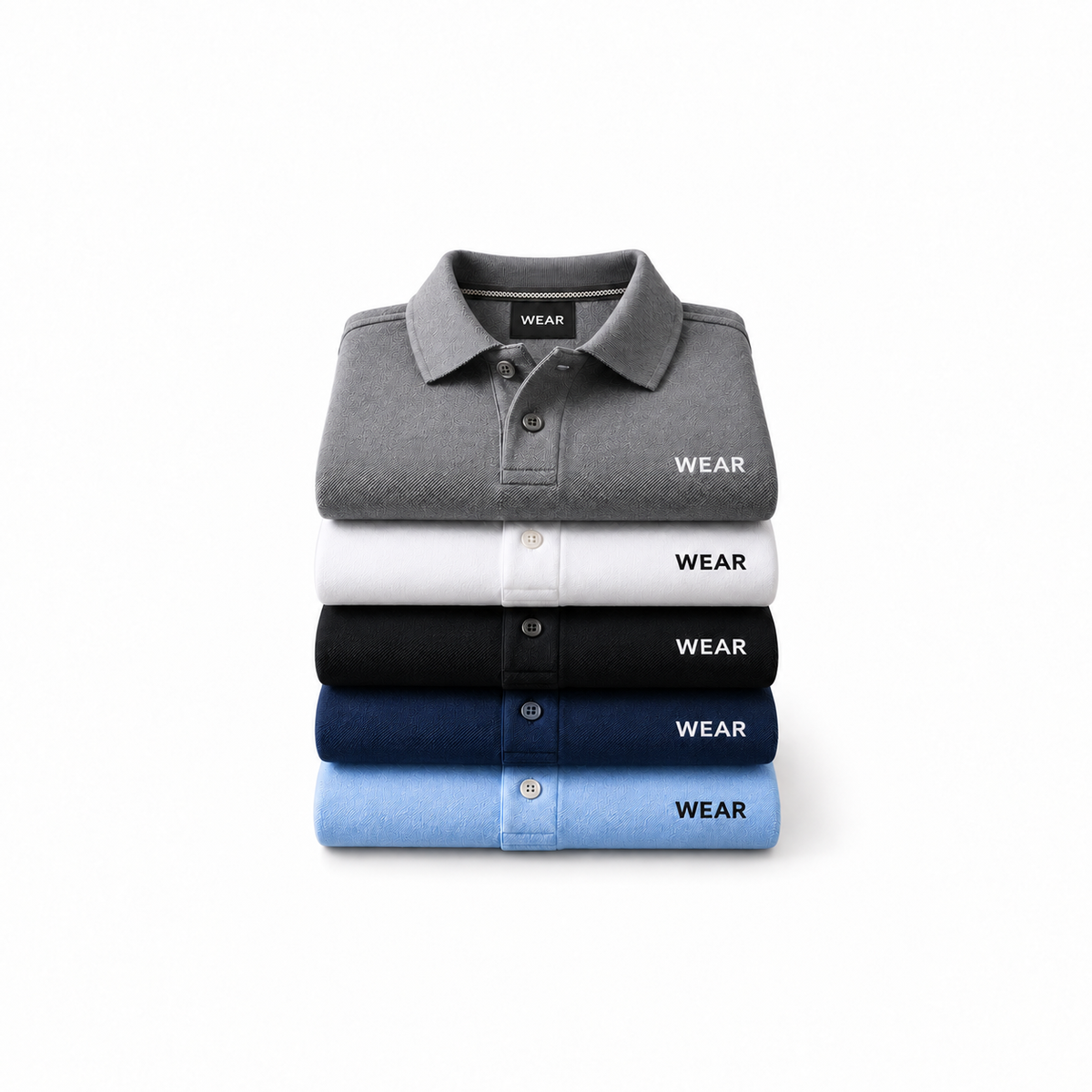 Klassische Polohemden für Herren – 5er-Pack