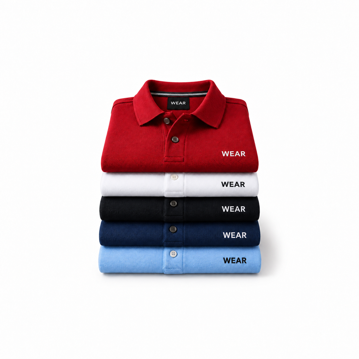 Klassische Polohemden für Herren – 5er-Pack