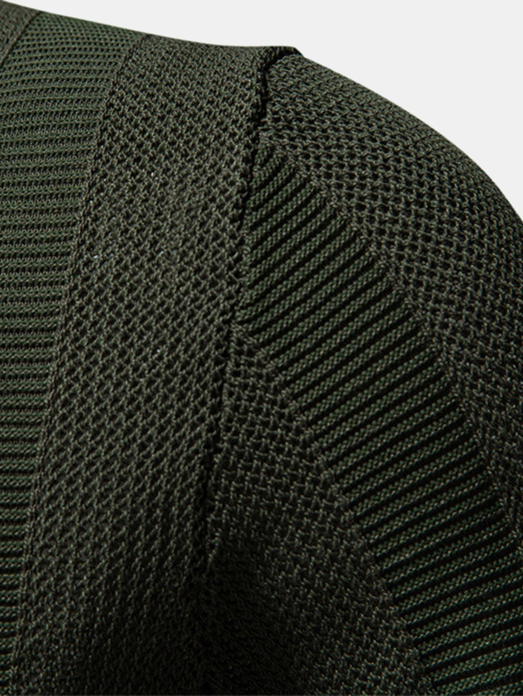 Men's Striped Hollow Knit V-Neck Polo Shirt – view 6