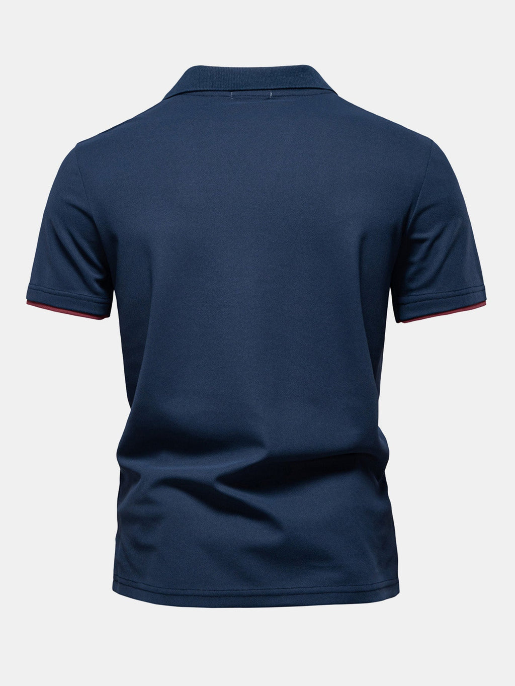 Men's Contrast Piqué V-Neck Polo Shirt – view 4
