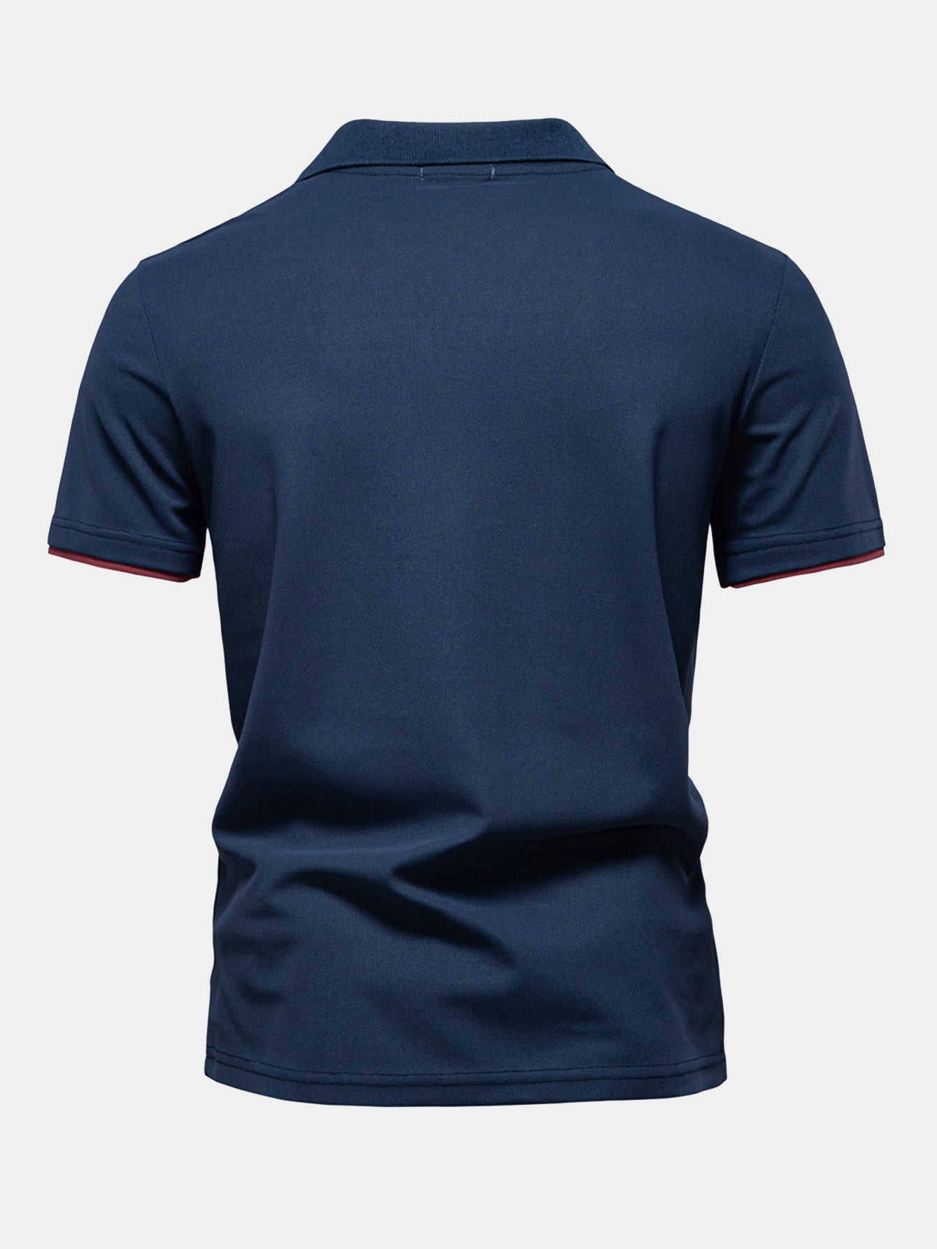 Men's Contrast Piqué V-Neck Polo Shirt – view 4