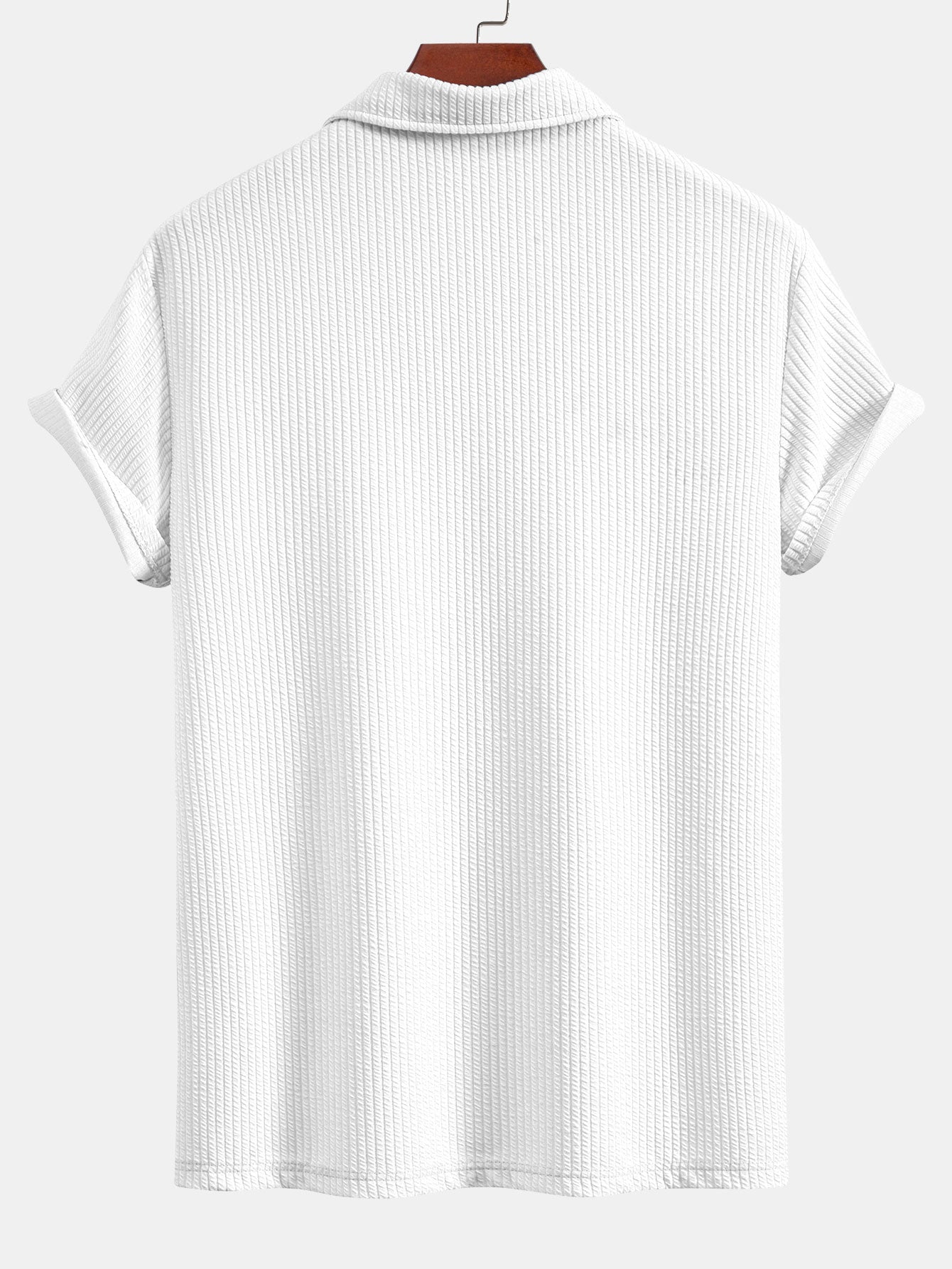Men's Textured V-Neck Polo & Shorts Set – view 13
