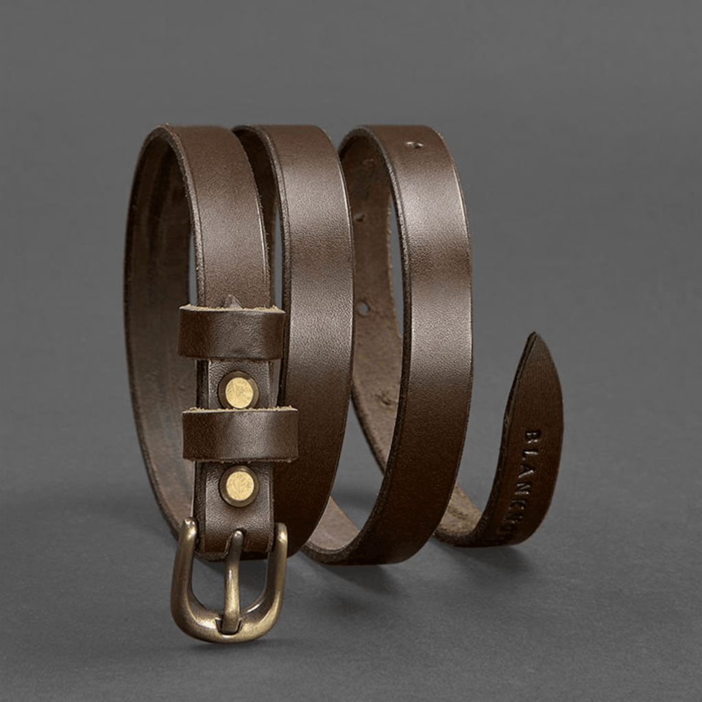 Handmade Narrow Leather Belt – view 6