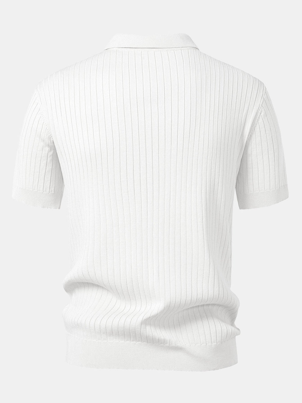 Men's Striped V-Neck Knit Polo Shirt – view 12