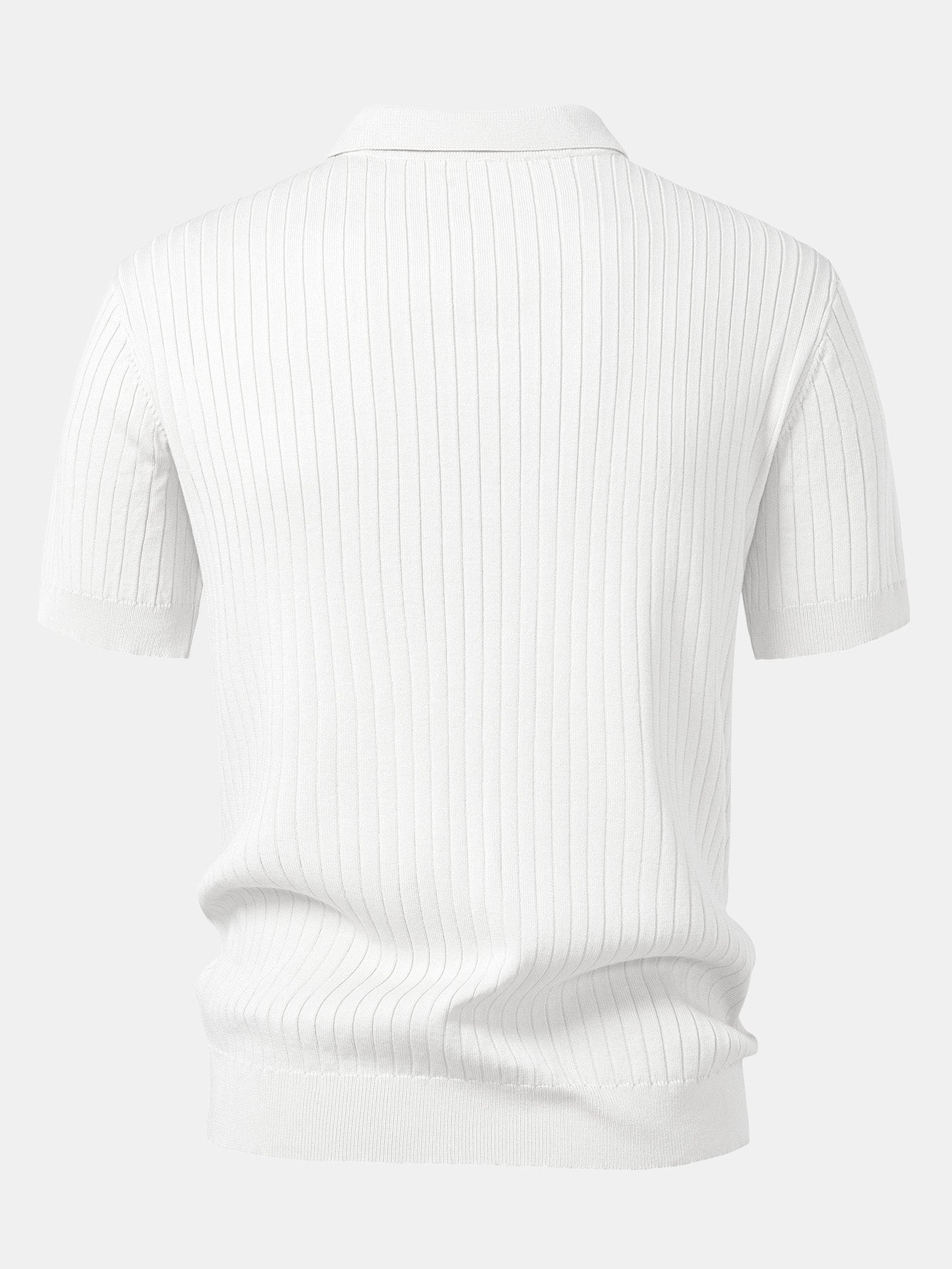 Men's Striped V-Neck Knit Polo Shirt – view 12