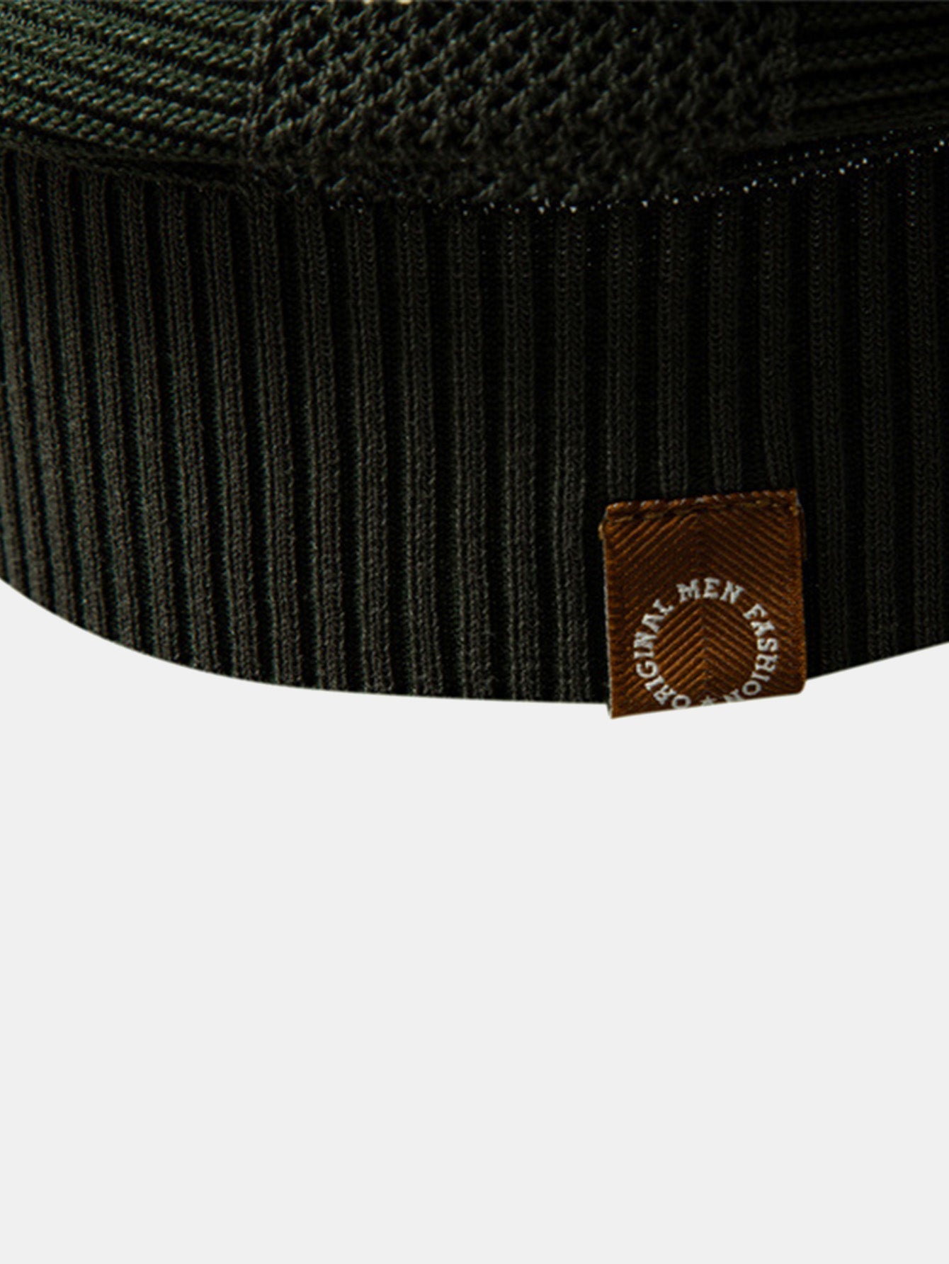 Men's Striped Hollow Knit V-Neck Polo Shirt – view 9