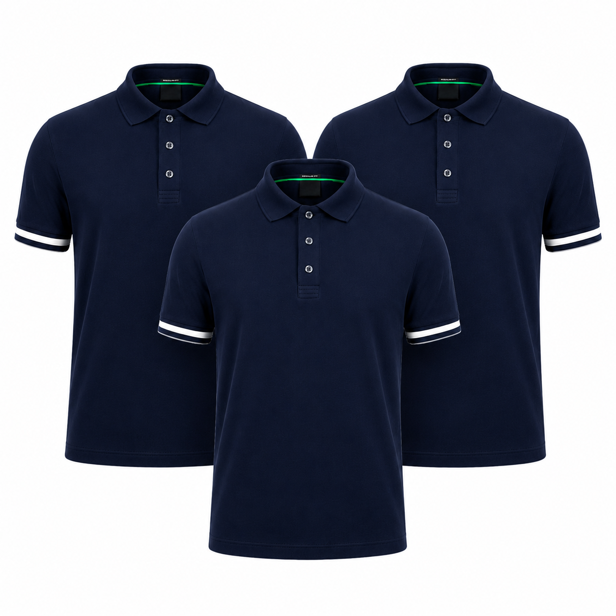 3er-Pack klassische Poloshirts – Ansicht 10