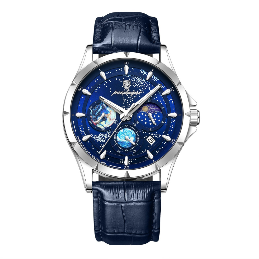 Men's Space Leather Strap Quartz Watch – Belgravia Wear