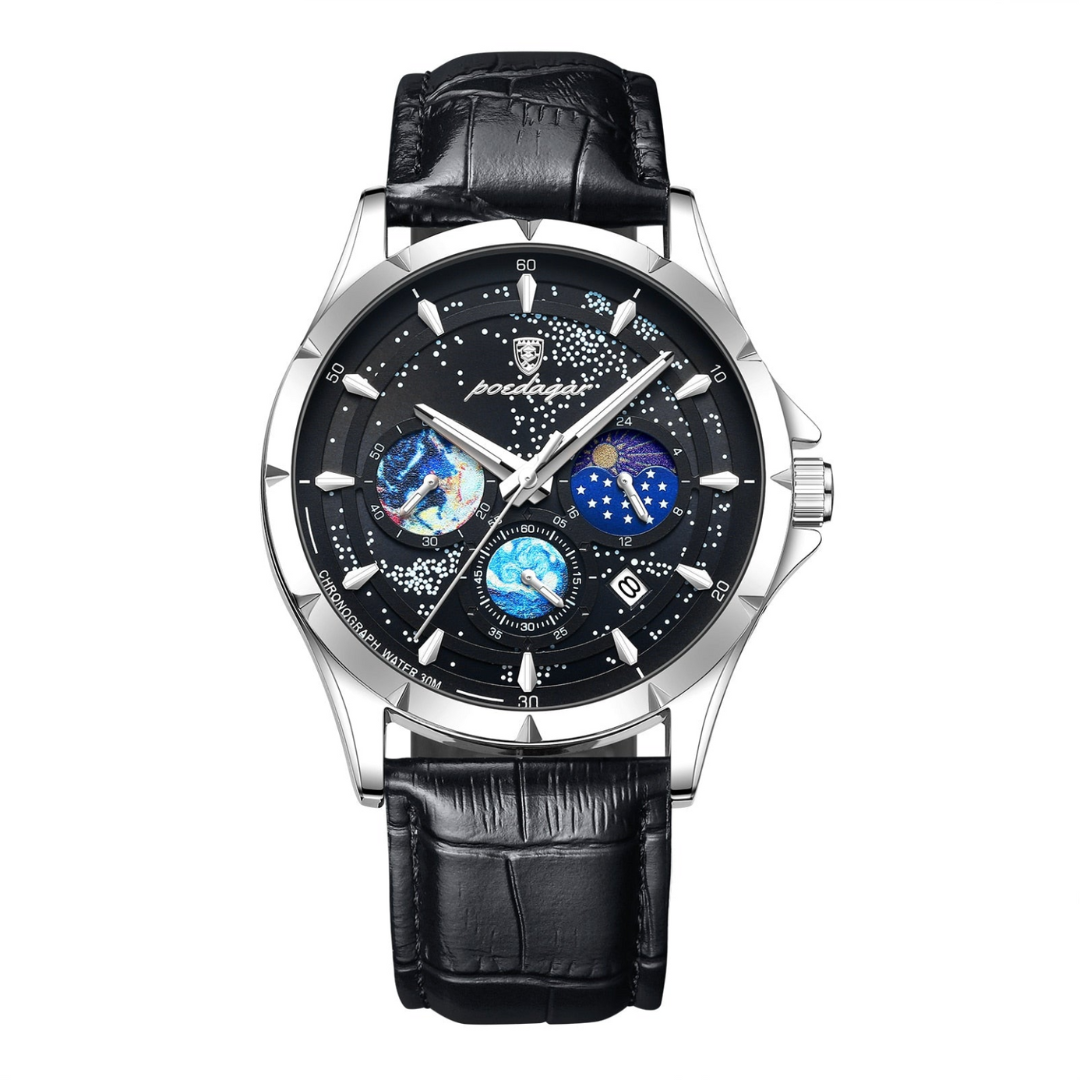 Men's Space Leather Strap Quartz Watch – view 2