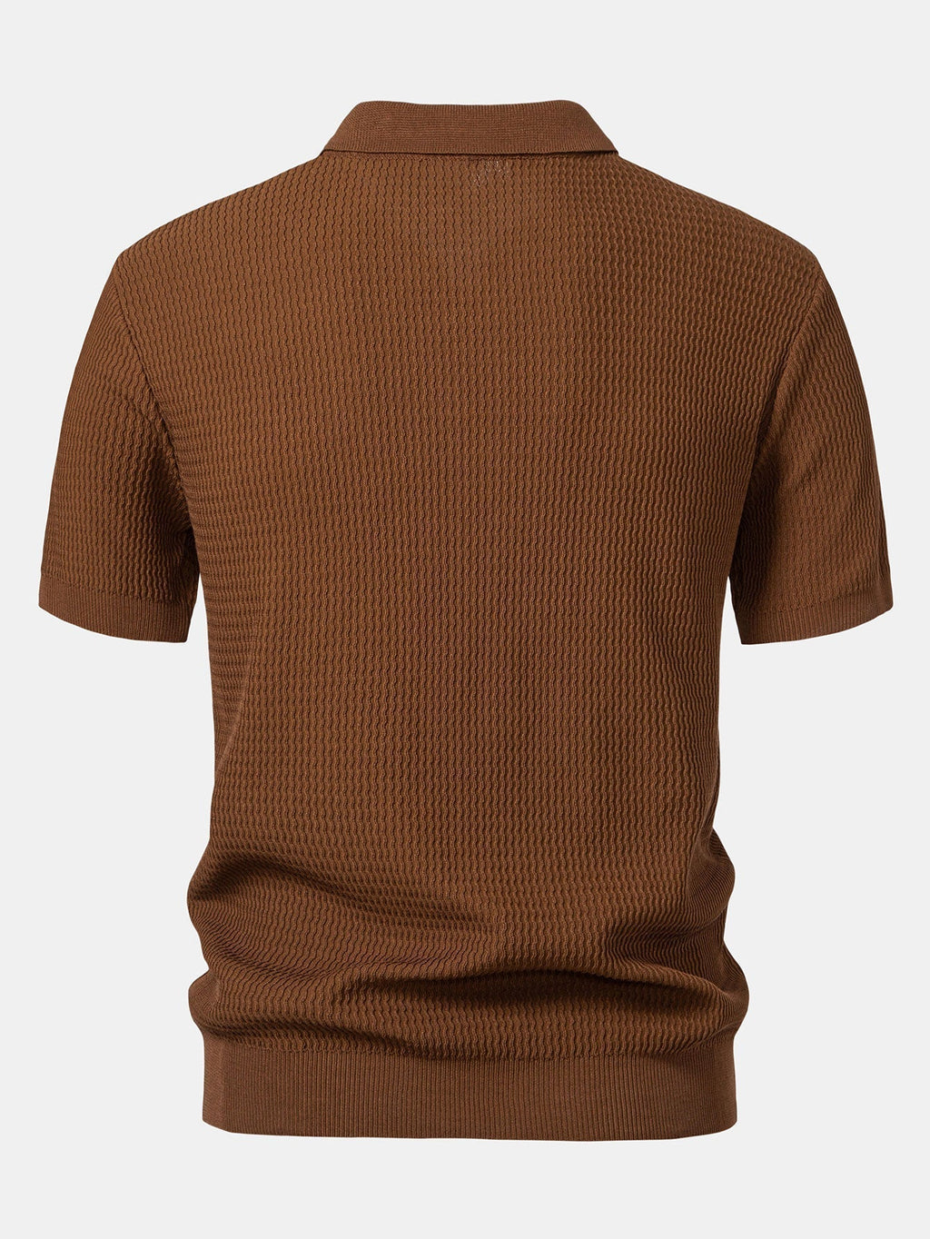 Men's Wave Jacquard Knit V-Neck Polo Shirt – view 8