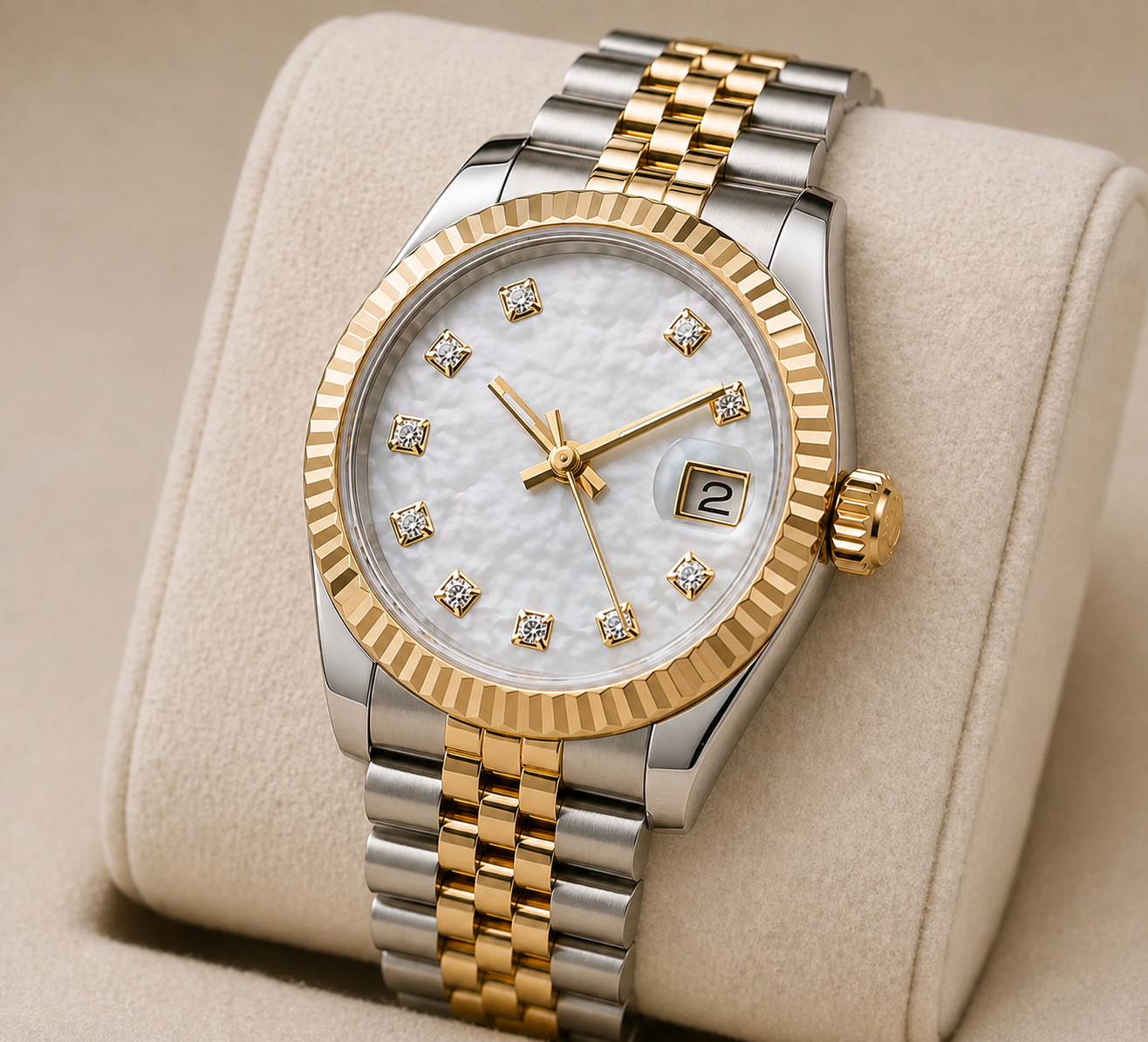 Women's 28mm Two-Tone Automatic Date Watch – Belgravia Wear