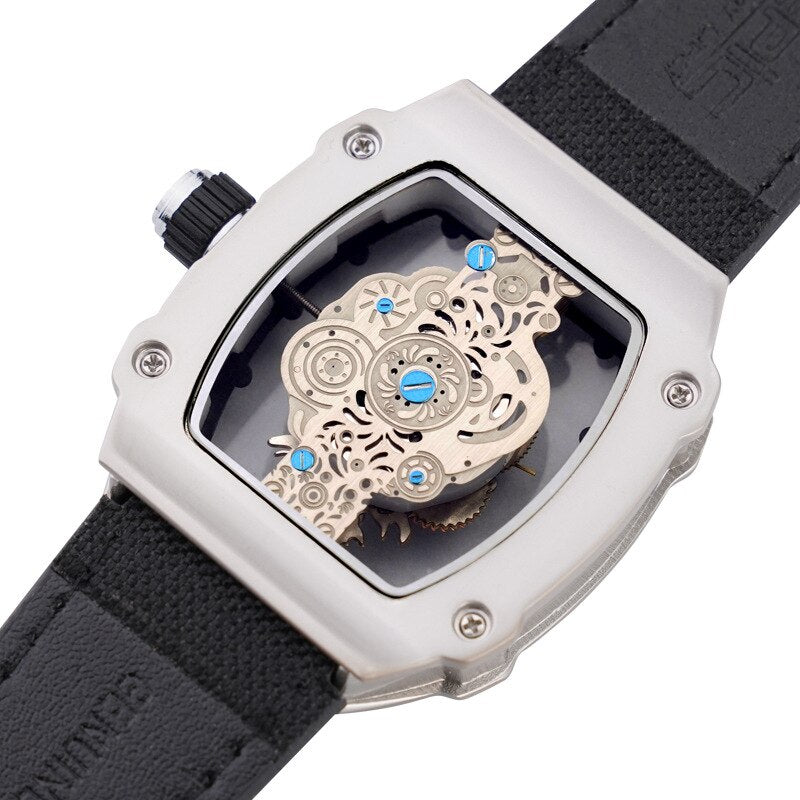 Skeleton Mech Men's Nylon Strap Watch – view 3