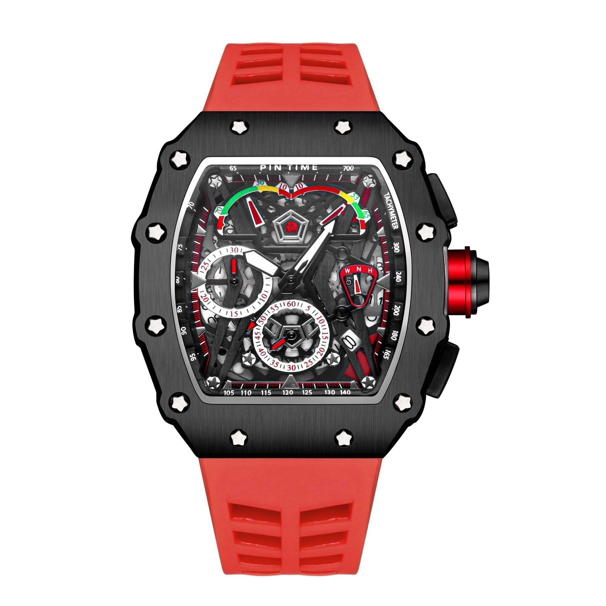 Men's 42mm Silicone Strap Sports Watch – view 2