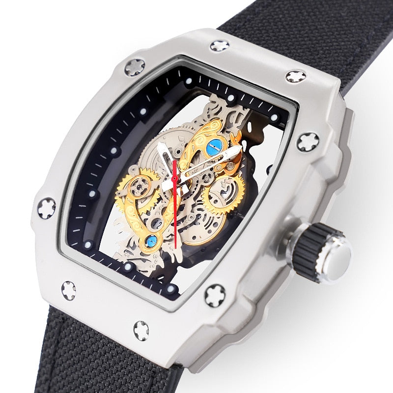 Skeleton Mech Men's Nylon Strap Watch – view 2