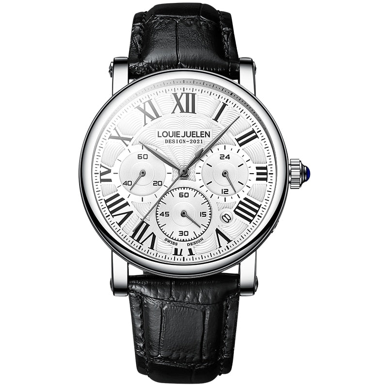 Executive Classic Men's Automatic Leather Strap Watch – Belgravia Wear