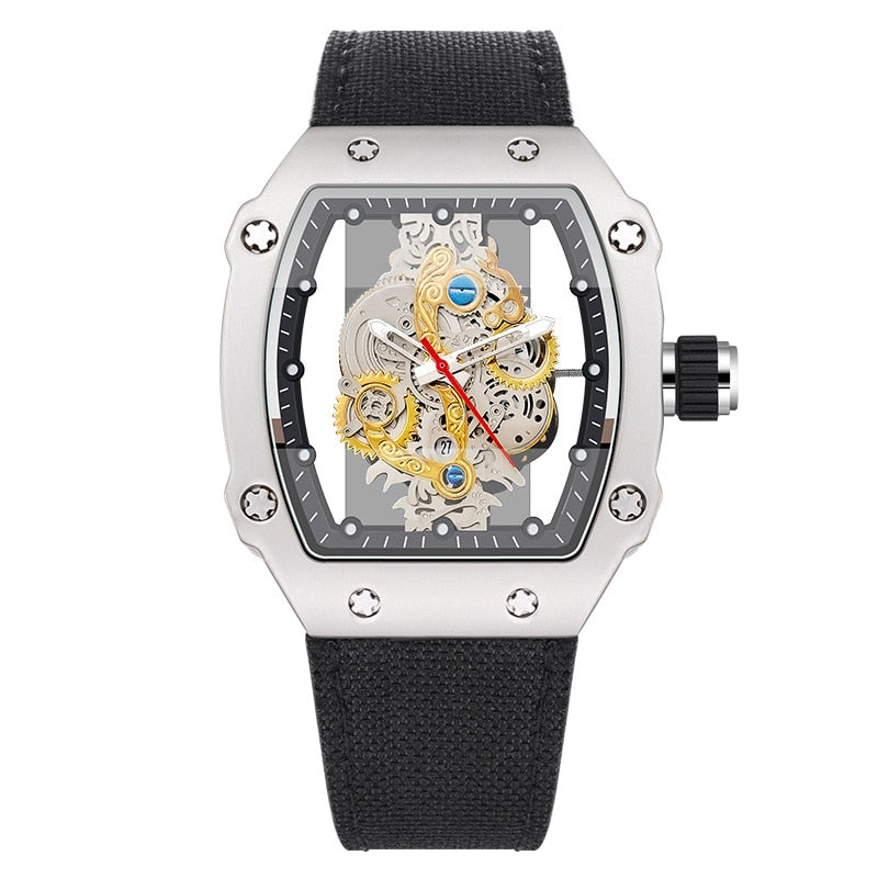 Skeleton Mech Men's Nylon Strap Watch – Belgravia Wear