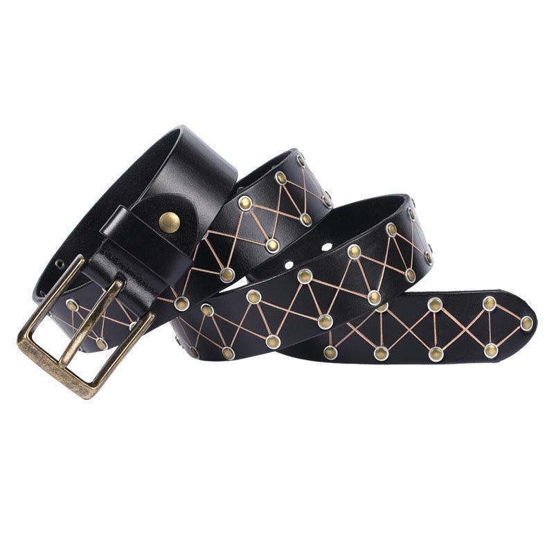 Jora Men's Textured Rivet Leather Belt – Belgravia Wear
