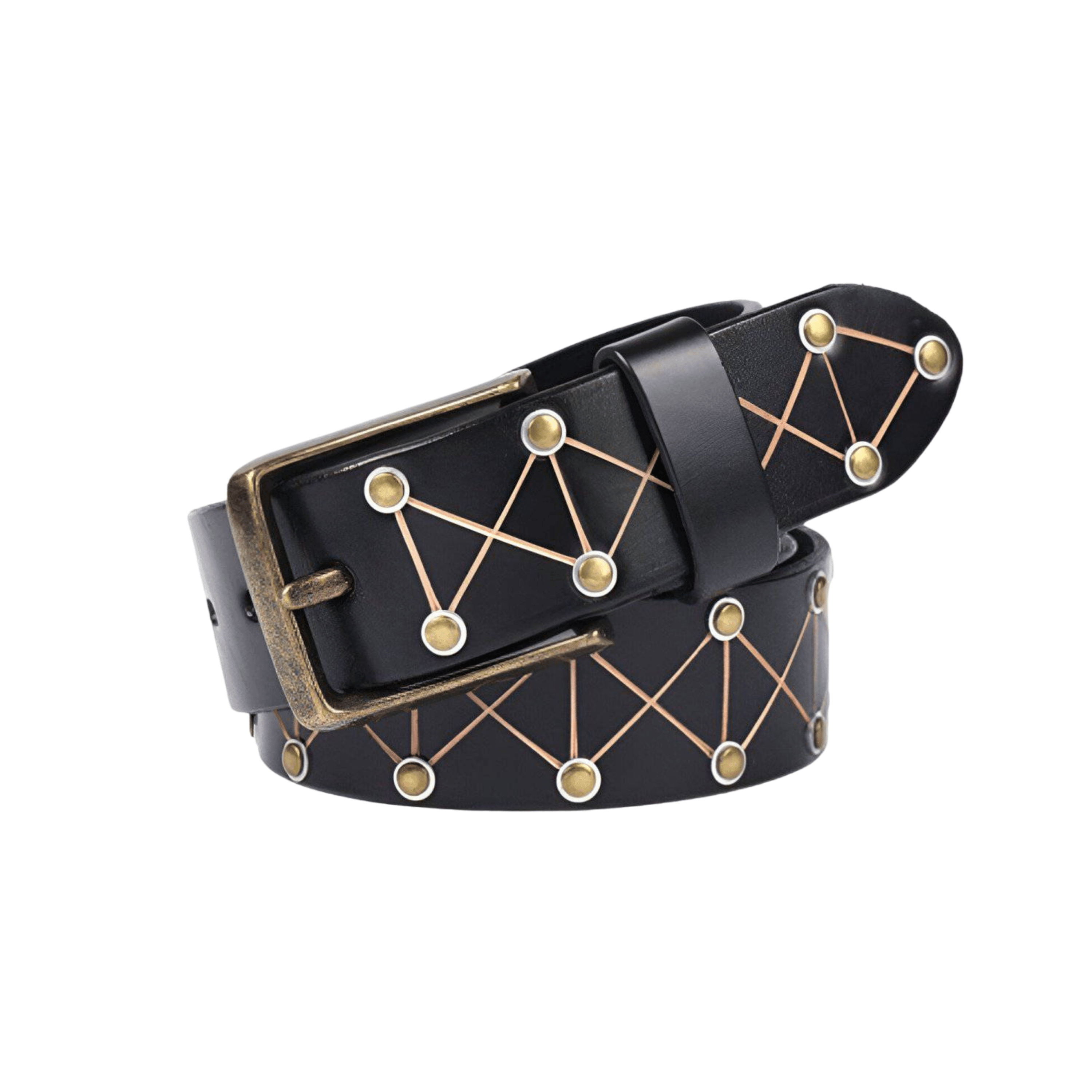 Jora Men's Textured Rivet Leather Belt – view 4