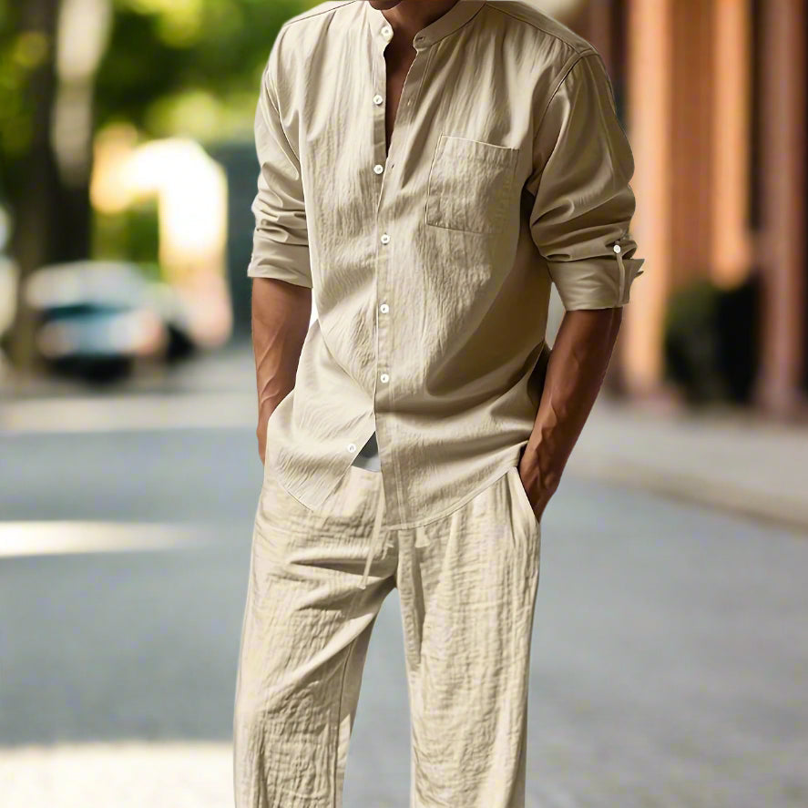 Owen Men's Casual Linen Set – Belgravia Wear