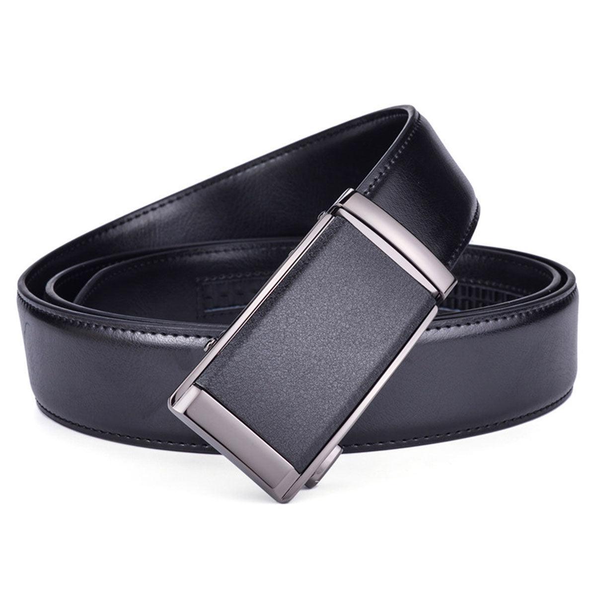 Camaro Men's Black Leather Suit Belt – view 3