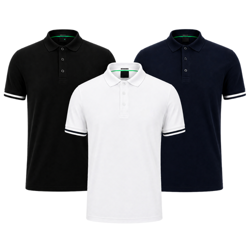 3er-Pack klassische Poloshirts – Ansicht 2