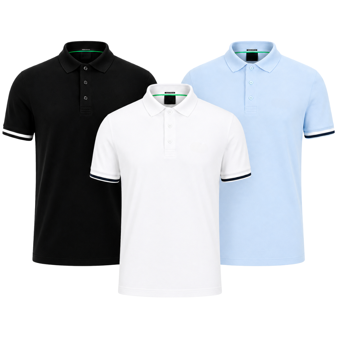 3er-Pack klassische Poloshirts – Ansicht 6