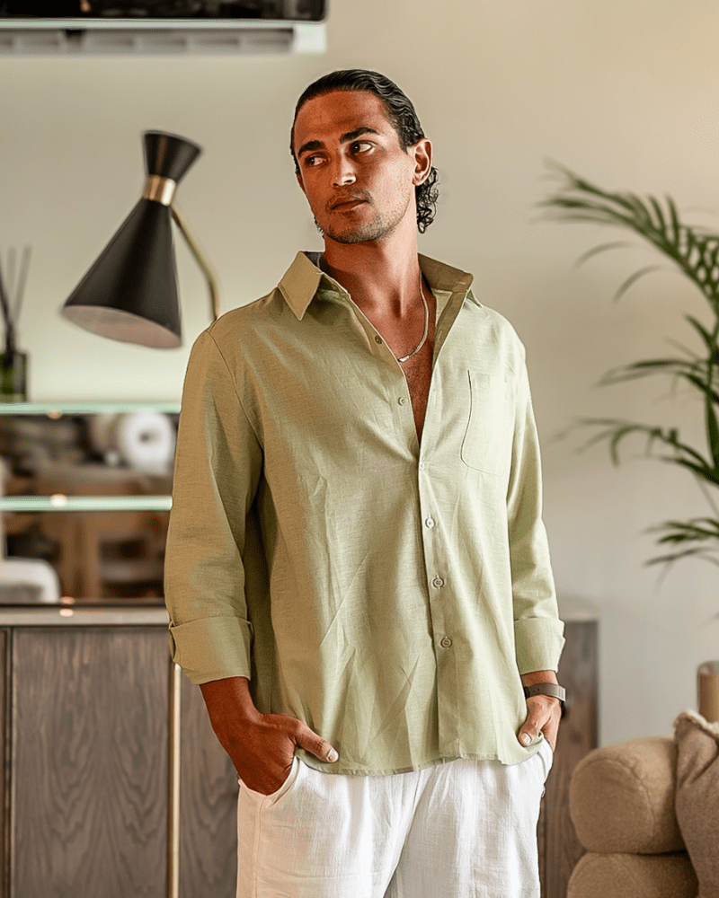 Cape Town Men's 100% Linen Shirt – view 16