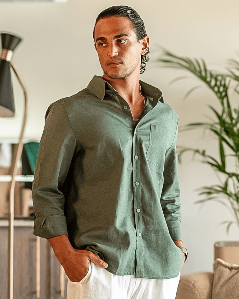 Cape Town Men's 100% Linen Shirt – view 8