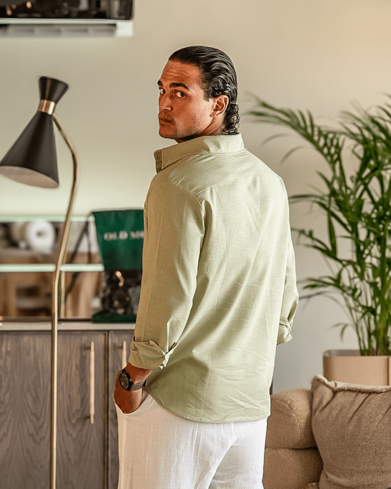 Cape Town Men's 100% Linen Shirt – view 17