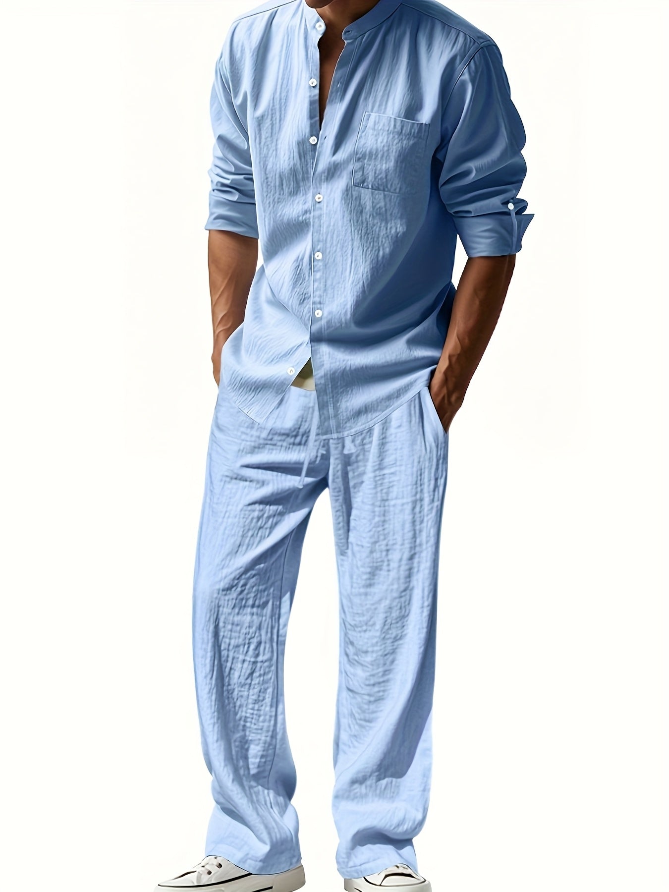 Owen Men's Casual Linen Set – view 7